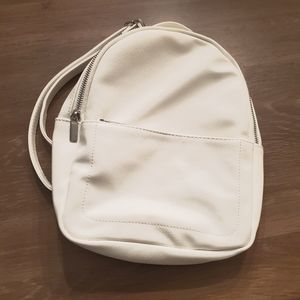 White Mini Backpack Purse